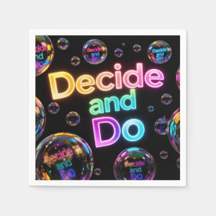 Neon Bubbles For a Life Decision  Napkins