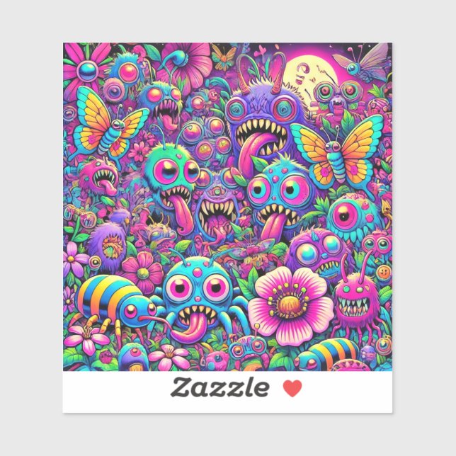 Neon Bug Invasion Sticker (Sheet)
