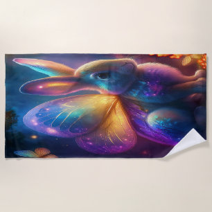 Neon Bunny Beach Towel