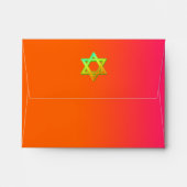 Neon Butterflies & Flowers Envelope for RSVP Card (Back (Top Flap))