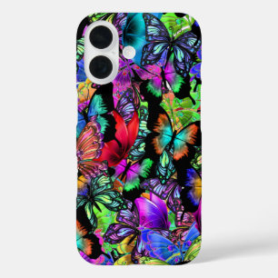 Neon Butterfly Collection iPhone 16 Case