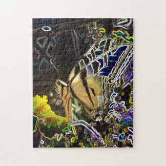 Neon Butterfly Jigsaw Puzzle