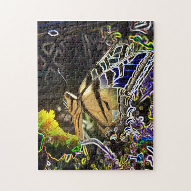 Neon Butterfly Jigsaw Puzzle (Vertical)