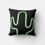 Neon Cactus Throw Pillow at Zazzle