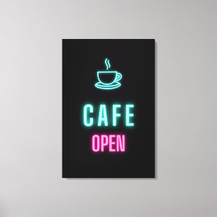 Neon Cafe Open Coffee Bar Sign