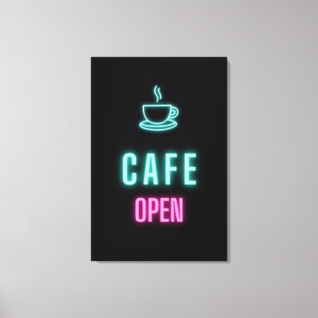 Neon Cafe Open Coffee Bar Sign (Front)