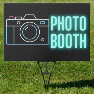 Neon Camera Photo Booth Sign