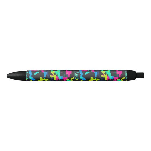Neon Camouflage Pattern Pen (Front)