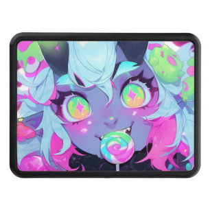 Neon Candy Demon Monster Girl Aesthetic Hitch Cover