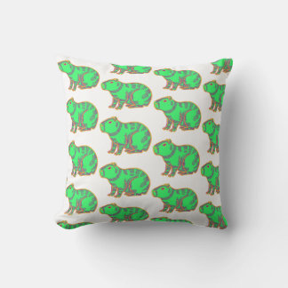 Neon Capybara Kids T-Shirt – Cute Colorful Animal Throw Pillow