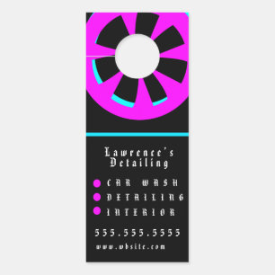 Neon Car Wash Interior Designer Rim Logo Door Hanger