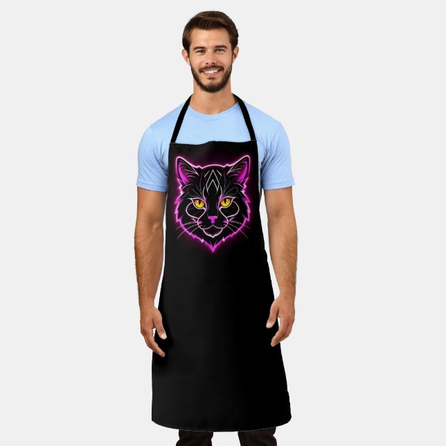 Neon cat apron (Worn)