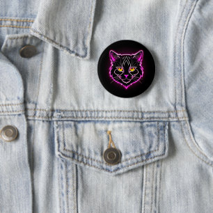 Neon cat button