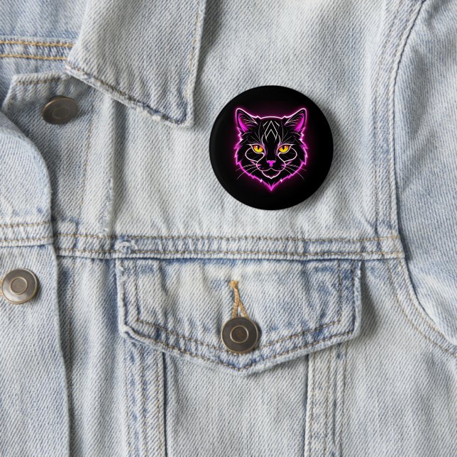 Neon cat button (In Situ)