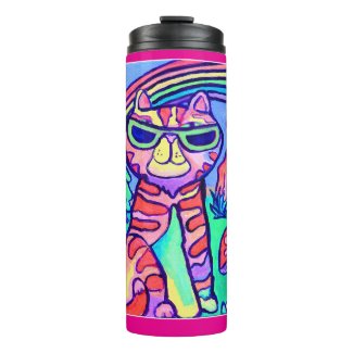 Neon Cat Cool Art Painting Fun Design