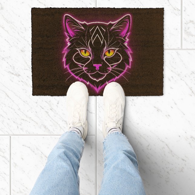 Neon cat fiber doormat (Insitu)