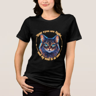 Neon Cat Graphic T-Shirt Tri-Blend Shirt