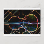 Neon Cello Postcard at Zazzle