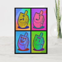 Neon Chanukah Card