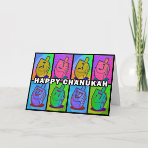 Neon Chanukah Card - landscape
