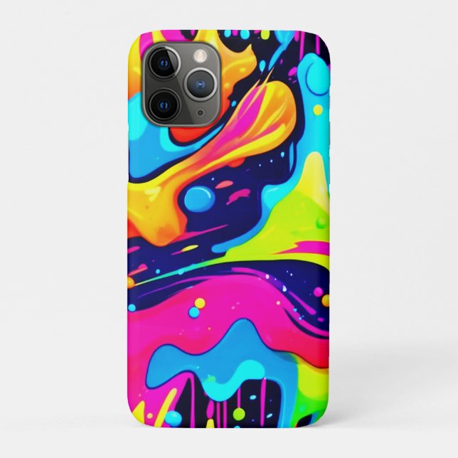 Neon Chaos Liquid Color Explosion Case-Mate iPhone Case (Back)