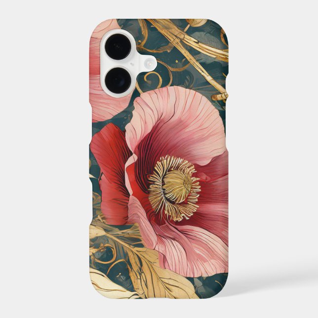 Neon Charlie Chameleon, Textile Rainforest Collage iPhone Case (Back)