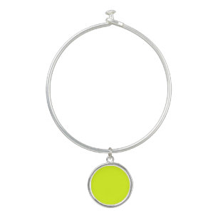 Neon Chartreuse Solid Color Classic Bangle Bracelet