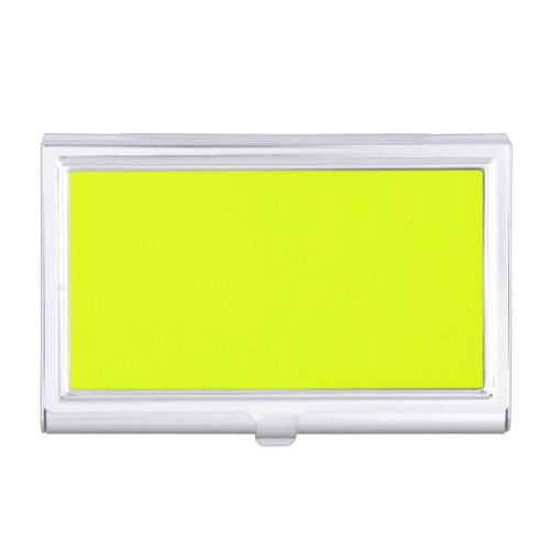 Neon Chartreuse Solid Color  Classic Business Card Case