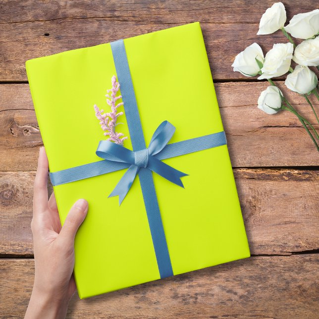 Neon Chartreuse Solid Color | Classic | Elegant Wrapping Paper (Creator Uploaded)