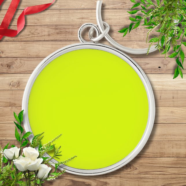 Neon Chartreuse Solid Color | Classic Keychain (Creator Uploaded)