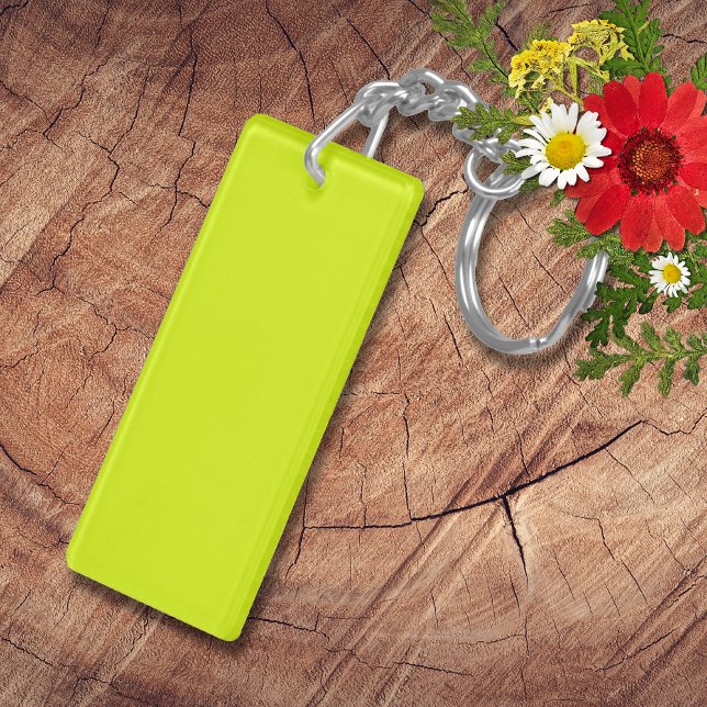 Neon Chartreuse Solid Color | Classic Keychain (Creator Uploaded)
