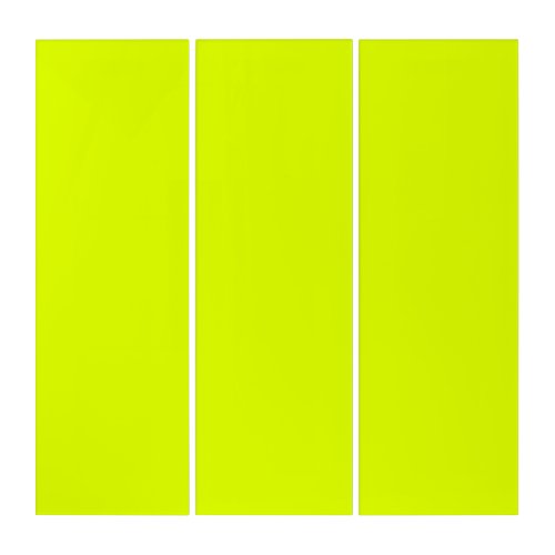 Neon Chartreuse Solid Color  Elegant Triptych