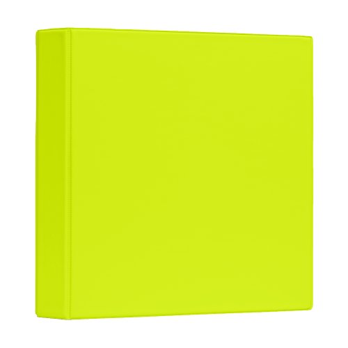 Neon Chartreuse Solid Color  Trendy Color 3 Ring Binder