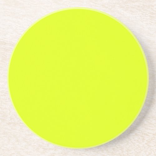 Neon Chartreuse Solid Color  Trendy Color Coaster