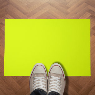 Neon Chartreuse Solid Color Trendy Color Doormat