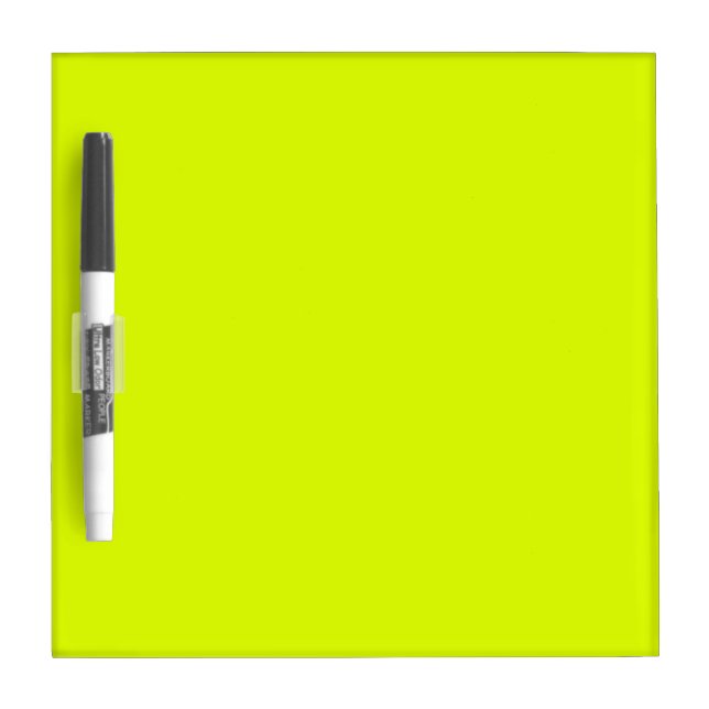 Neon Chartreuse Solid Color | Trendy Color Dry Erase Board (Front)