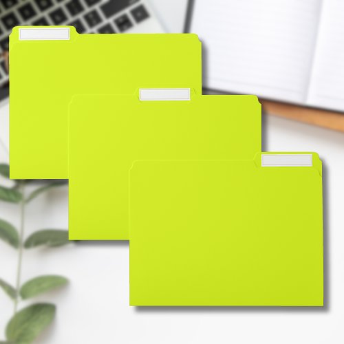 Neon Chartreuse Solid Color  Trendy Color File Folder