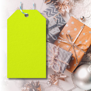Neon Chartreuse Solid Color Trendy Color Gift Tags