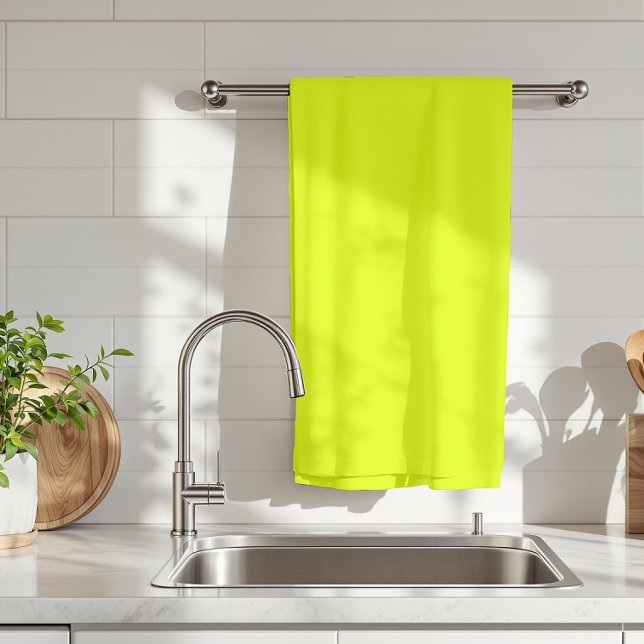 Neon Chartreuse Solid Color | Trendy Color Kitchen Towel (Creator Uploaded)