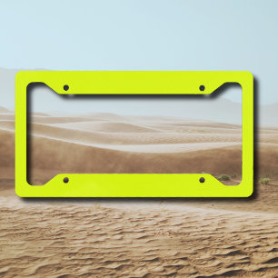 Neon Chartreuse Solid Color Trendy Color License Plate Frame