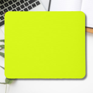 Neon Chartreuse Solid Color Trendy Color Mouse Pad