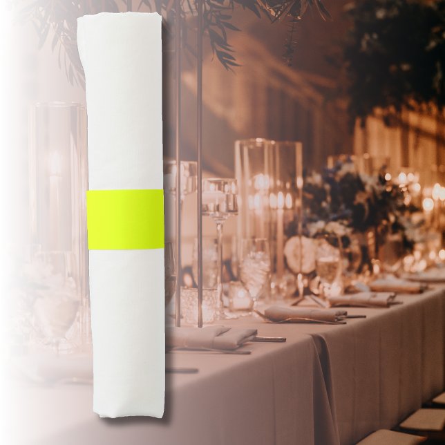 Neon Chartreuse Solid Color | Trendy Color Napkin Bands (Creator Uploaded)