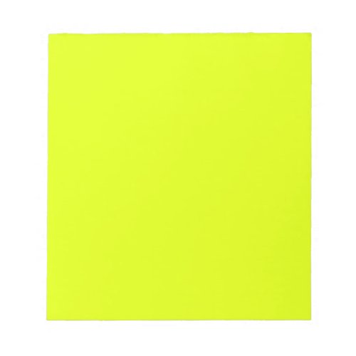 Neon Chartreuse Solid Color  Trendy Color Notepad