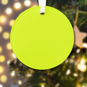 Neon Chartreuse Solid Color Trendy Color Ornament