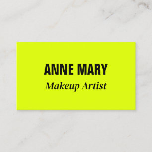 Neon Chartreuse Yellow Black Colorful Bright Cool Business Card