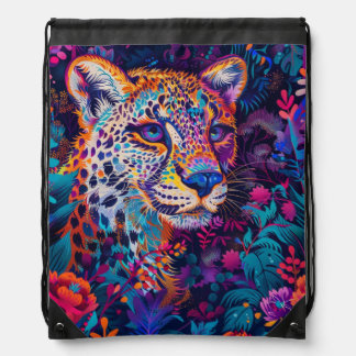 NEON CHEETAH 🐆 DRAWSTRING BAG