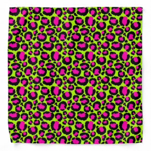 Neon Cheetah Pattern, Boys Girls & Kids, Leopard Bandana