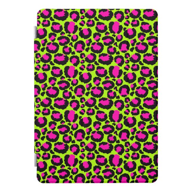 Neon Cheetah Pattern, Boys Girls & Kids, Leopard iPad Pro Cover (Front)