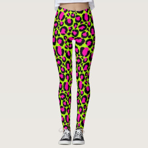 Neon Cheetah Pattern, Boys Girls & Kids, Leopard Leggings