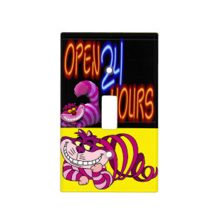 "Neon Cheshire Cat" Light Switch Cover